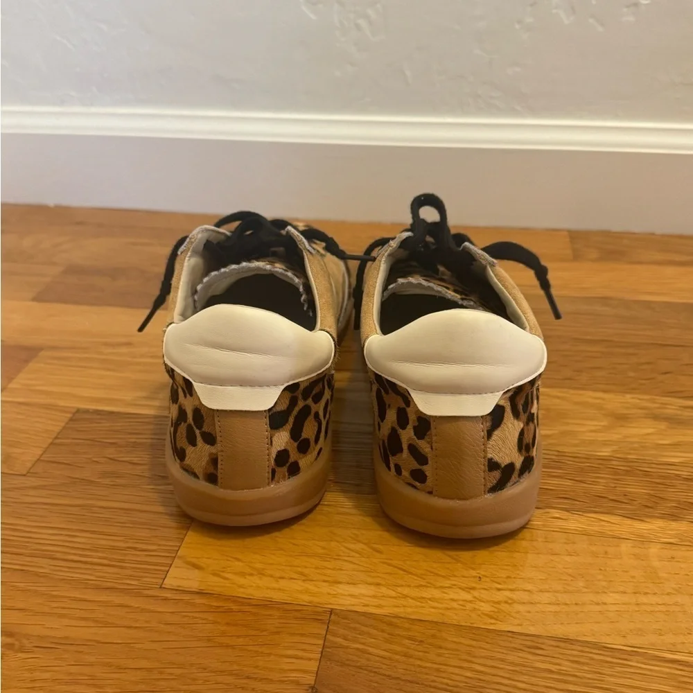 MI.IM Destiny Leopard Print Sneakers Animal 9 Shoes Casual Brown‎ Black Leather
